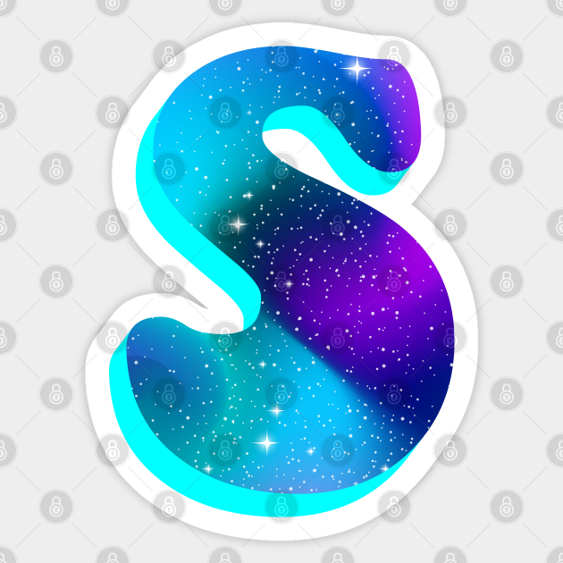Letter S Galaxy Stars Alphabet Letters Sticker TeePublic UK Letter S Galaxy Stars Alphabet Letters Sticker TeePublic UK